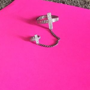 Silver cross bracelet